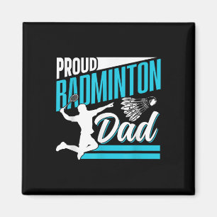 Stolzer Badminton-Vater Liebhaber Spieler Team Mat Magnet
