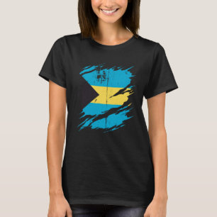 Stolzer Bahamianer Zerrissene Bahamas-Flagge T-Shirt