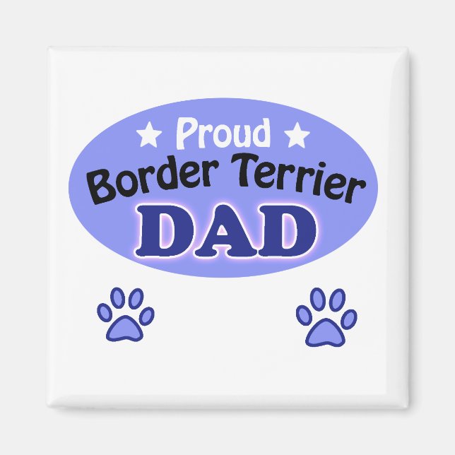 Stolzer Border Terrier-Vater Magnet (Vorne)