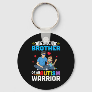 Stolzer Bruder Autism Awareness Krieger Unterstütz Schlüsselanhänger