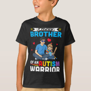 Stolzer Bruder Autismus-Bewusstsein Krieger Unters T-Shirt