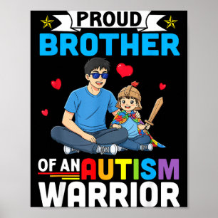 Stolzer Bruder Autismussensibilisierung Krieger Un Poster