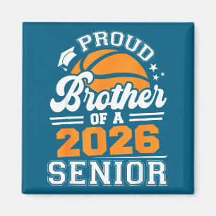 Stolzer Bruder Basketball Senior 2026 Grafik Kunst Magnet