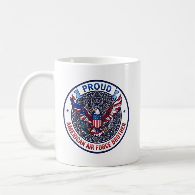 Stolzer Bruder der amerikanischen Luftwaffe Kaffeetasse (Links)