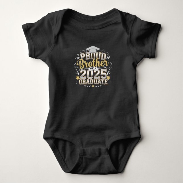 stolzer Bruder eines 2025 abgeschlossenen Abschlus Baby Strampler (Vorderseite)