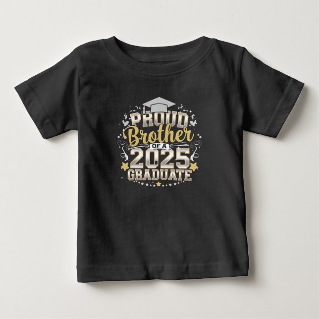 stolzer Bruder eines 2025 abgeschlossenen Abschlus Baby T-shirt (Vorderseite)