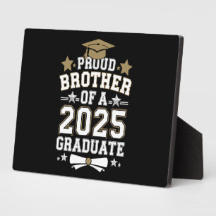 Stolzer Bruder eines 2025-Absolventen Abschluss Fa Fotoplatte