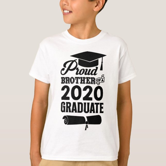 stolzer Bruder eines Absolventen 2020 T-Shirt (Vorderseite)