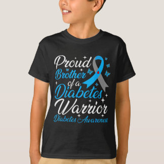 Stolzer Bruder eines Diabetes-Bewusstseins-Krieger T-Shirt