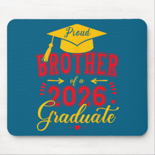 Stolzer Bruder Klasse 2026 Absolvent Grafik Kunst Mousepad