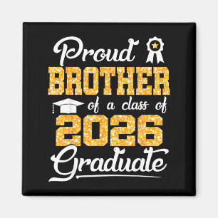 Stolzer Bruder Klasse 2026 Senior Grafik Kunst Magnet