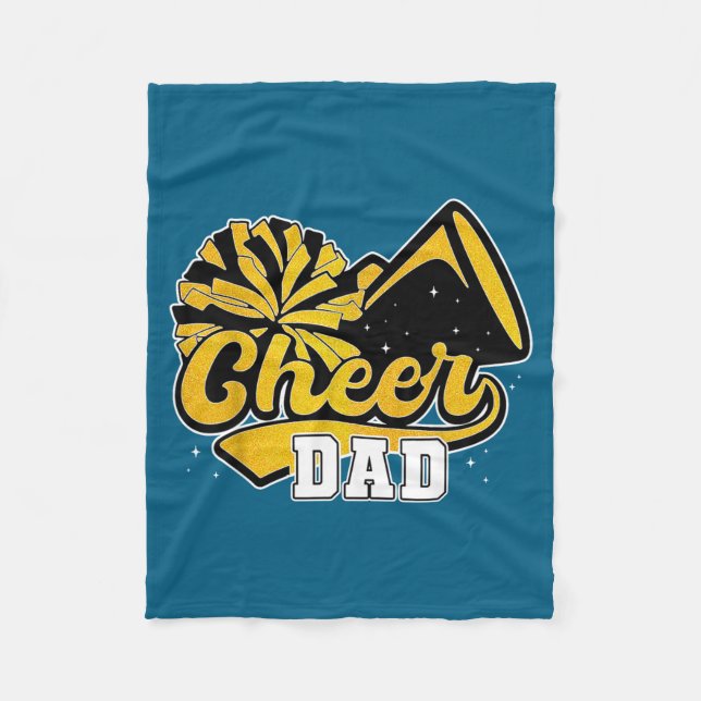 Stolzer Cheer Dad Lieblings-Cheerleader Kunstwerk Fleecedecke (Vorderseite)