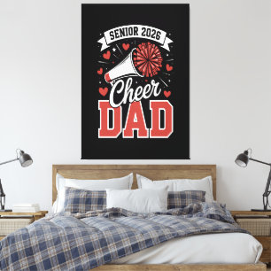 Stolzer Cheer Senior-Vater 2026 Leinwanddruck