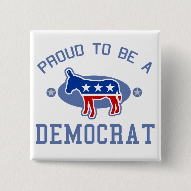 Stolzer Collegedemokrat Button (Vorderseite)