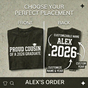 STOLZER COUSIN Abschlussklasse 2026 Personalisiert T-Shirt