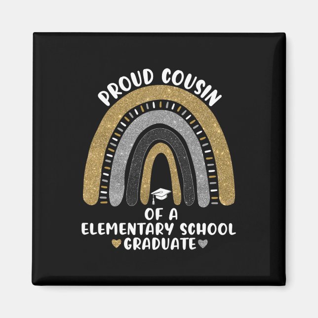Stolzer Cousin einer Rainb-Grundschule Magnet (Vorne)