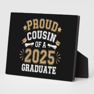 Stolzer Cousin eines 2025-Grad-Abschlusses Fotoplatte