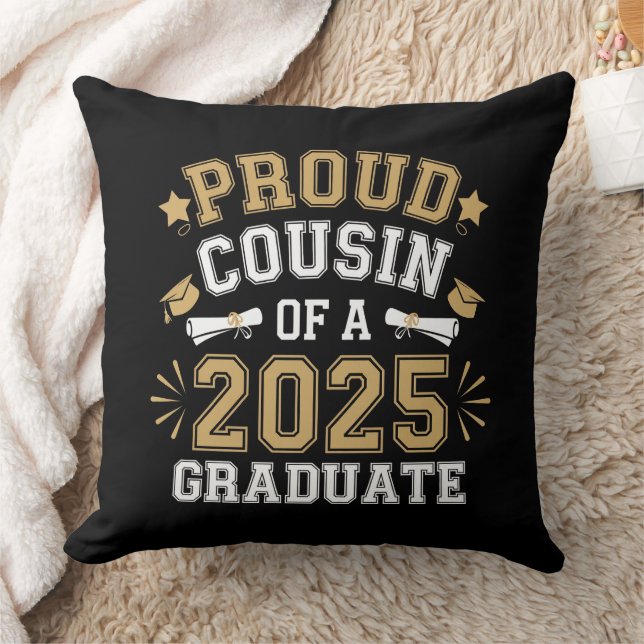 Stolzer Cousin eines 2025-Grad-Abschlusses Kissen (Decke)