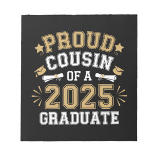 Stolzer Cousin eines Absolventen der Familie 2025 Notizblock