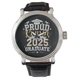Stolzer Cousin eines Absolventen von 2025 Abschlus Armbanduhr