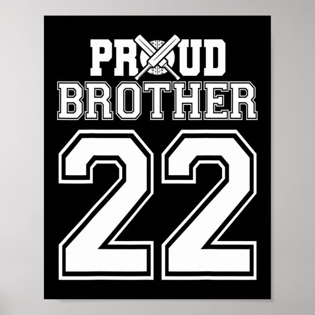 Stolzer Cricket-Bruder Nummer 22  Poster (Vorne)
