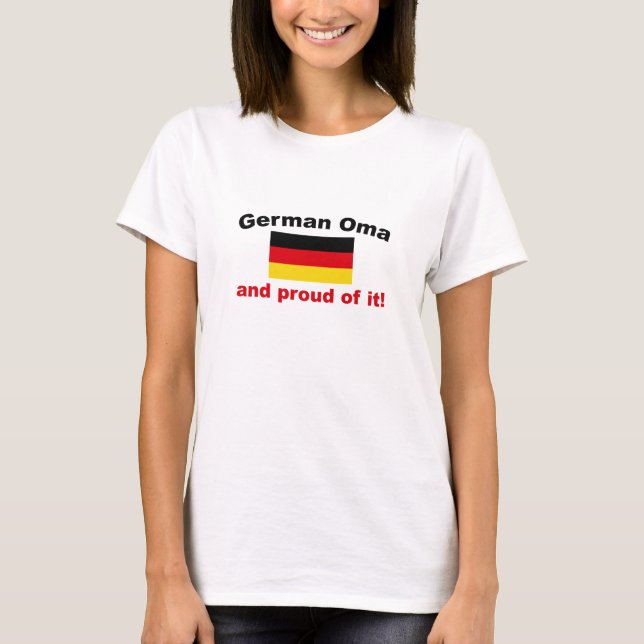 Stolzer Deutscher Oma T-Shirt (Vorderseite)