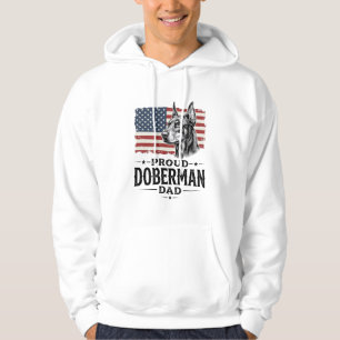 Stolzer Dobermann-Vater Vintage-Flagge Vektor-Desi Hoodie
