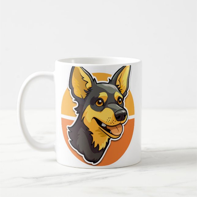 stolzer Eigentümer einer Lancashire Heeler-Tasse Kaffeetasse (Links)