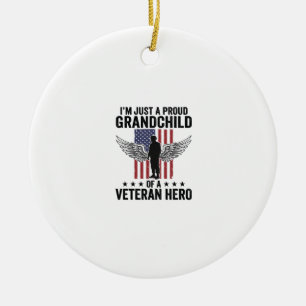 Stolzer Enkel eines Veteranen Held Patrioten Desig Keramik Ornament