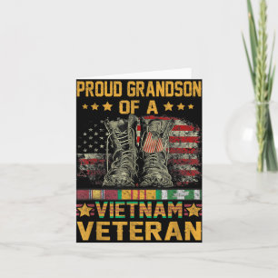 Stolzer Enkel eines Vietnam-Veteranen Flagge Ameri Karte