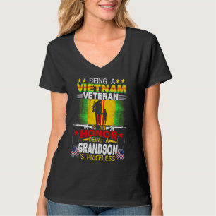 Stolzer Enkel Vietnam Veteran Vintage Militäragbze T-Shirt