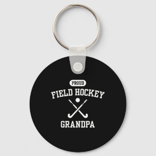 Stolzer Feldhockey-Opa cooler Hockeyspieler Großva Schlüsselanhänger