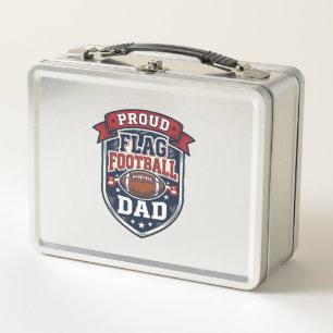 Stolzer Flag Football Vater Vintage Patriotisches  Metall Brotdose