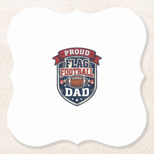 Stolzer Flag Football Vater Vintage Patriotisches  Untersetzer