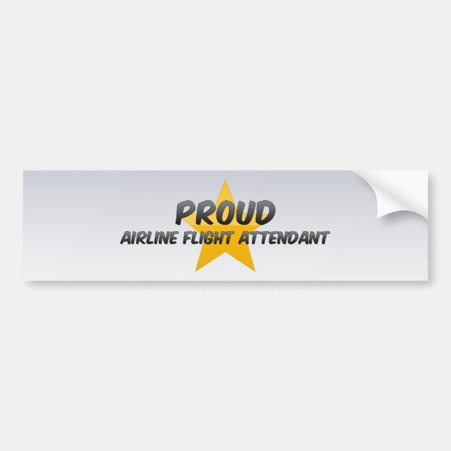 Stolzer Fluglinien-Flugbegleiter Autoaufkleber (Vorne)