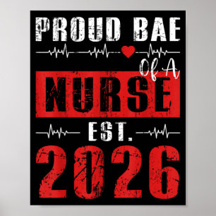 Stolzer Freund einer Krankenschwester Est 2026 Neu Poster
