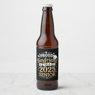 Stolzer Freund eines 2025-Graduate-Abschlusses Bierflaschenetikett
