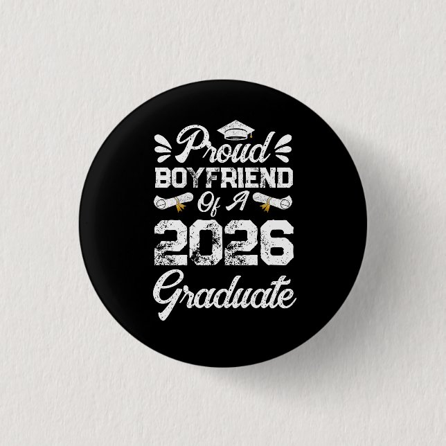 Stolzer Freund eines Absolventen der Klasse 2026 Button (Vorderseite)