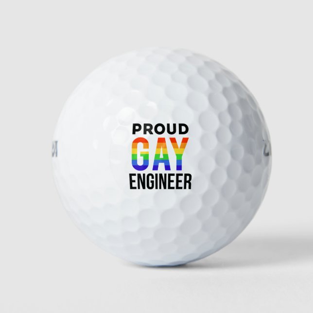 Stolzer Gay Engineer Monat Grad Engineering Golfball (Vorderseite)