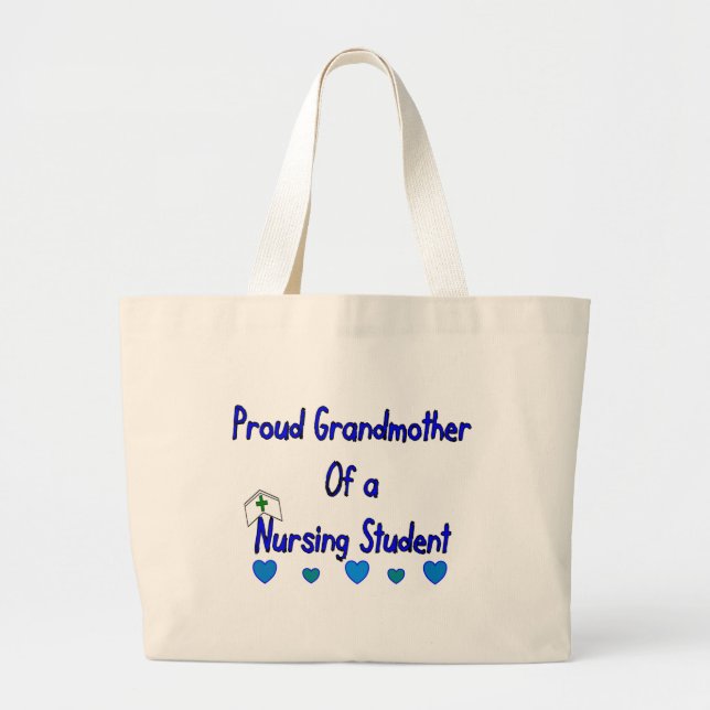 Stolzer Granmother Krankenpflege-Student Jumbo Stoffbeutel (Vorne)