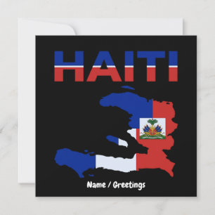 Stolzer Haitianischer Haiti-Flagge-Karten-Erbe-Des Einladung
