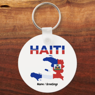 Stolzer Haitianischer Haiti-Flagge-Karten-Erbe-Des Schlüsselanhänger