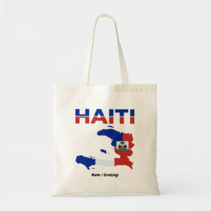Stolzer Haitianischer Haiti-Flagge-Karten-Erbe-Des Tragetasche