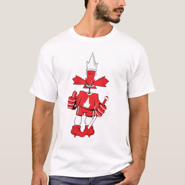 Stolzer Hockey-Spieler Kanadas T-Shirt (Vorderseite)