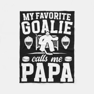 Stolzer Hockey-Torhüter-Papa eines Eishockey-Torhü Fleecedecke