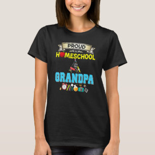 Stolzer Homeschool-Opa Zurück zur Schule Papa Vate T-Shirt