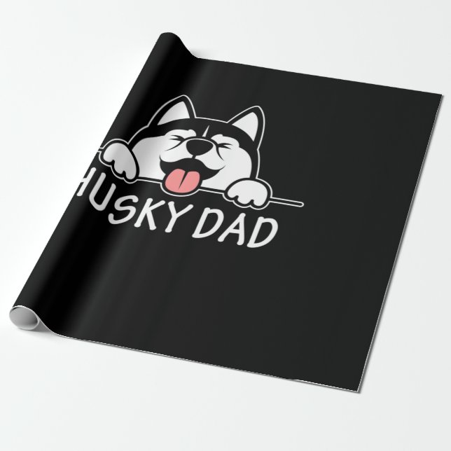 Stolzer Husky-Hund Geschenkpapier (Ungerollt)