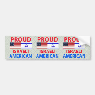 Stolzer israelischer Amerikaner Autoaufkleber