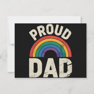 Stolzer LGBTQ-Vater Gay Pride LGBTQ-Verbündeter Va Postkarte