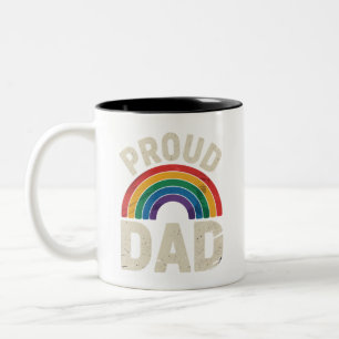 Stolzer LGBTQ-Vater Gay Pride LGBTQ-Verbündeter Va Zweifarbige Tasse